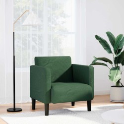 Canapé-chaise accoudoirs vert jungle 54 cm tissu velours côtelé 