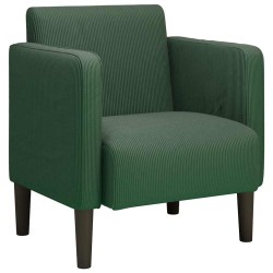 Canapé-chaise accoudoirs vert jungle 54 cm tissu velours côtelé 