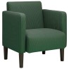 Canapé-chaise accoudoirs vert jungle 54 cm tissu velours côtelé 