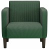 Canapé-chaise accoudoirs vert jungle 54 cm tissu velours côtelé 