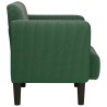 Canapé-chaise accoudoirs vert jungle 54 cm tissu velours côtelé 