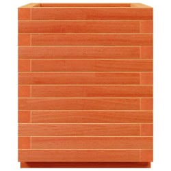 Jardinière cire marron 40x40x49,5 cm bois de pin massif 