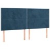 Têtes de lit 4 pcs Bleu foncé 80x5x78/88 cm Velours 