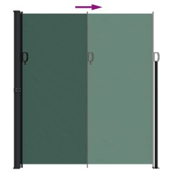 Auvent latéral rétractable vert foncé 220x500 cm 