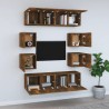 Ensemble de meubles TV 8 pcs Chêne fumé Bois d'ingénierie 