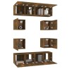 Ensemble de meubles TV 8 pcs Chêne fumé Bois d'ingénierie 