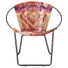 Chaise ronde Chindi Multicolore Tissu 