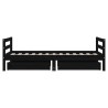 Cadre de lit pour enfant tiroirs noir 80x160 cm bois pin massif 