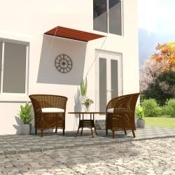 Auvent rétractable 200x150 cm Orange et marron 