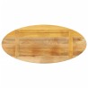 Dessus de table 80x40x3,8 cm ovale bois massif de manguier 
