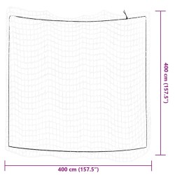 Filet pour remorque avec corde élastique blanc 4x4 m PP 