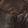 Pouf 60 x 60 x 30 cm Marron foncé Cuir véritable de chèvre 