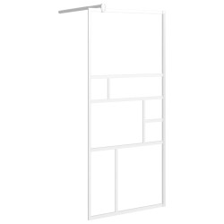 Paroi de douche 90x195 cm ESG Verre Blanc 