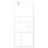 Paroi de douche 90x195 cm ESG Verre Blanc 