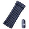 Matelas de camping autogonflant avec oreiller 1 personne gris 