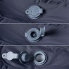 Matelas de camping autogonflant avec oreiller 1 personne gris 