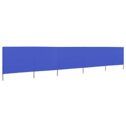 Paravent 5 panneaux Tissu 600 x 80 cm Bleu azuré 