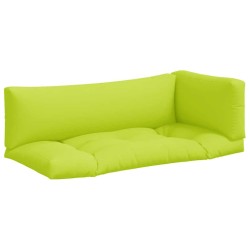 Coussins de palette lot de 3 vert vif tissu 