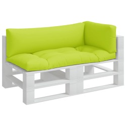 Coussins de palette lot de 3 vert vif tissu 