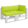 Coussins de palette lot de 3 vert vif tissu 