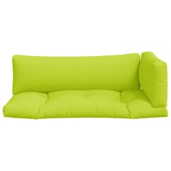 Coussins de palette lot de 3 vert vif tissu 