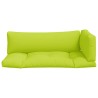 Coussins de palette lot de 3 vert vif tissu 