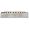 Cadre de lit sans matelas gris béton 160x200 cm 
