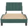 Cadre de lit sans matelas vert foncé 80x200 cm velours 