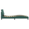Cadre de lit sans matelas vert foncé 80x200 cm velours 