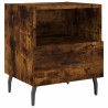 Table de chevet chêne fumé 40x35x47,5 cm bois d’ingénierie 