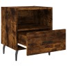 Table de chevet chêne fumé 40x35x47,5 cm bois d’ingénierie 