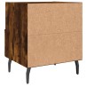 Table de chevet chêne fumé 40x35x47,5 cm bois d’ingénierie 
