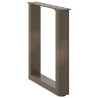 Pieds de table basse en U 2 pièces Acier naturel 28 x (42-43) cm Acier 