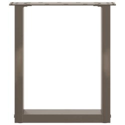 Pieds de table basse en U 2 pièces Acier naturel 28 x (42-43) cm Acier 