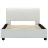 Cadre de lit sans matelas blanc similicuir 90x200 cm 