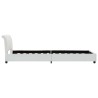 Cadre de lit sans matelas blanc similicuir 90x200 cm 