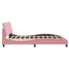 Cadre de lit sans matelas rose 180x200 cm velours 