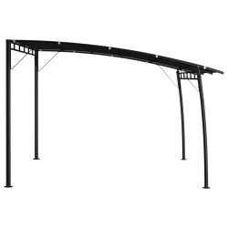 Auvent pare-soleil de jardin 4x3x2,55 m Anthracite 