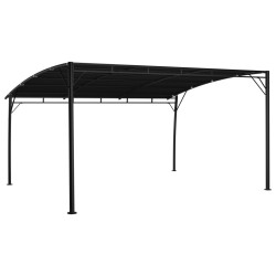 Auvent pare-soleil de jardin 4x3x2,55 m Anthracite 