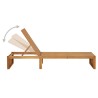 Chaise longue avec coussin Bois d'acacia solide 