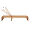 Chaise longue avec coussin Bois d'acacia solide 