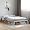 Cadre de lit sans matelas chêne sonoma 140x190 cm 