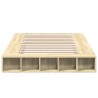 Cadre de lit sans matelas chêne sonoma 140x190 cm 