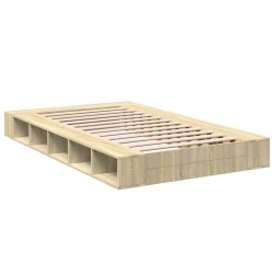 Cadre de lit sans matelas chêne sonoma 140x190 cm 