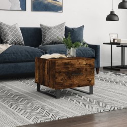 Table basse Chêne fumé 50x50x40 cm Bois d'ingénierie 