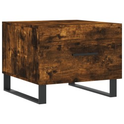 Table basse Chêne fumé 50x50x40 cm Bois d'ingénierie 