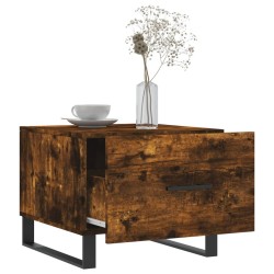 Table basse Chêne fumé 50x50x40 cm Bois d'ingénierie 