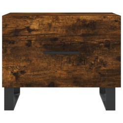 Table basse Chêne fumé 50x50x40 cm Bois d'ingénierie 