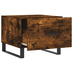Table basse Chêne fumé 50x50x40 cm Bois d'ingénierie 