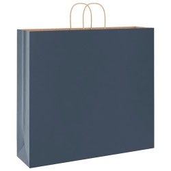 Sacs en papier 250 pcs avec poignées bleu 54x15x49 cm 